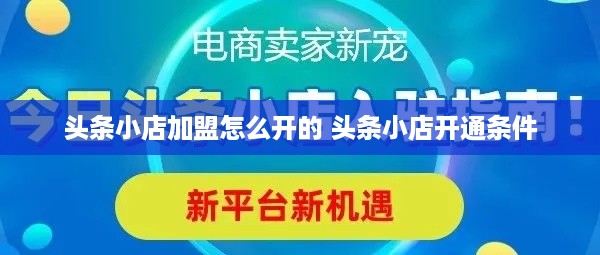 头条小店加盟怎么开的 头条小店开通条件