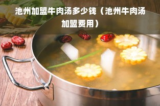 池州加盟牛肉汤多少钱（池州牛肉汤加盟费用）