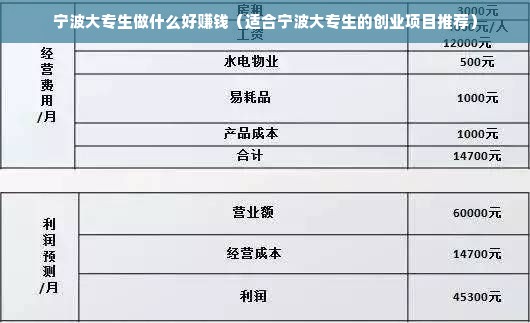 宁波大专生做什么好赚钱（适合宁波大专生的创业项目推荐）