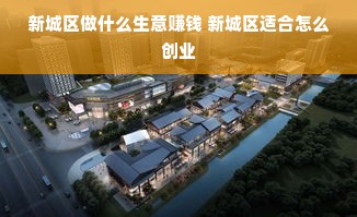 新城区做什么生意赚钱 新城区适合怎么创业