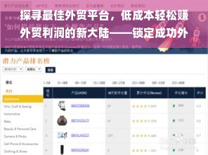 探寻最佳外贸平台，低成本轻松赚外贸利润的新大陆——锁定成功外贸平台的策略与机遇