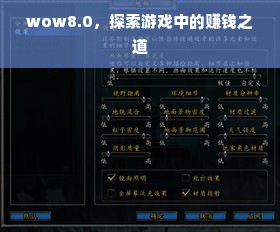 wow8.0，探索游戏中的赚钱之道