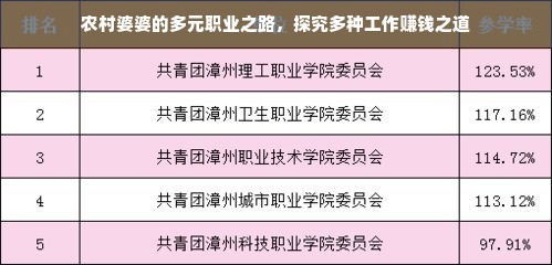 农村婆婆的多元职业之路，探究多种工作赚钱之道