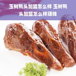 玉树鸭头加盟怎么样 玉树鸭头加盟怎么样赚钱