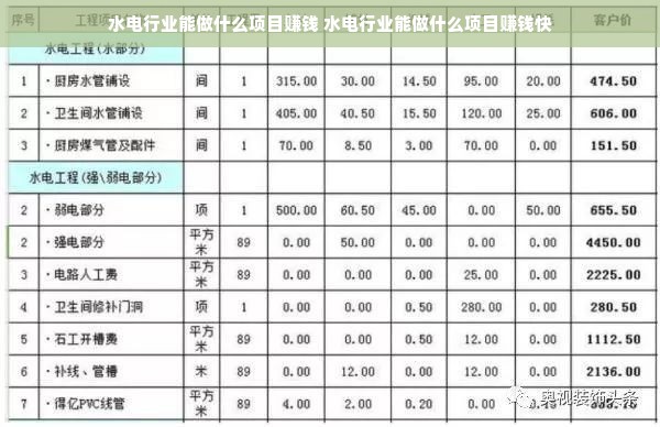 水电行业能做什么项目赚钱 水电行业能做什么项目赚钱快