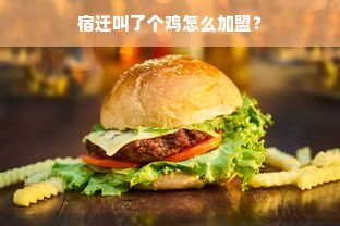 宿迁叫了个鸡怎么加盟？