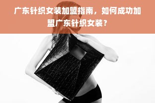 广东针织女装加盟指南，如何成功加盟广东针织女装？