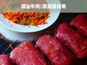 潮汕牛肉粿条加盟指南