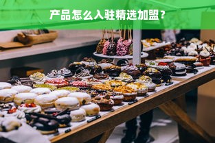 产品怎么入驻精选加盟？