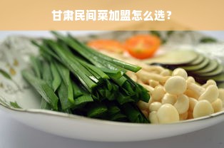 甘肃民间菜加盟怎么选？