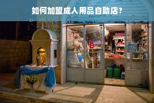 如何加盟成人用品自助店？