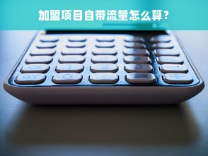 加盟项目自带流量怎么算？