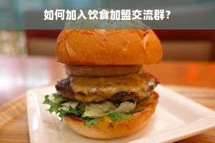 如何加入饮食加盟交流群？