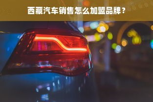 西藏汽车销售怎么加盟品牌？