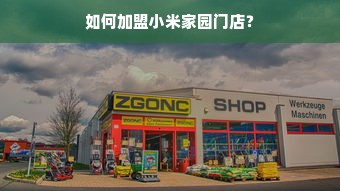 如何加盟小米家园门店？