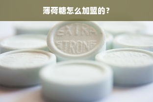 薄荷糖怎么加盟的？