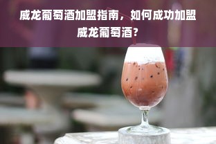 威龙葡萄酒加盟指南，如何成功加盟威龙葡萄酒？