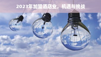 2023年加盟酒店业，机遇与挑战